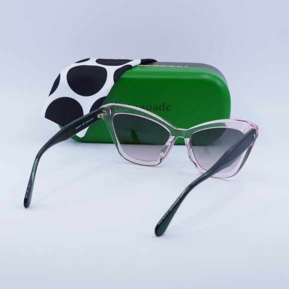 Kate Spade AMELIE/G/S 035J JP Sunglasses Pink Cat Eye Frame, Green Lenses main image 6